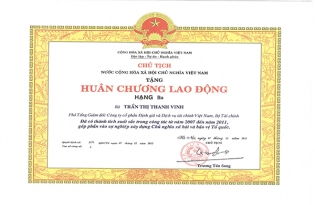 Huân chương Lao động Hạng Ba 